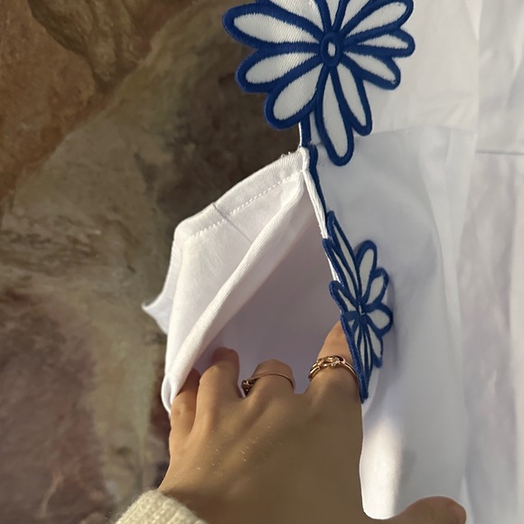 Commense Semi-Sheer Floral Embroidery Back Bow Maxi Dress size XL - Picture 5 of 8